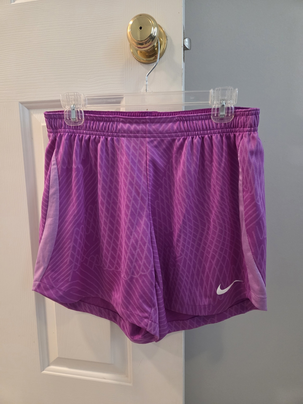 Nike Women’s Dri-Fit Purple Patterned Athletic Shorts